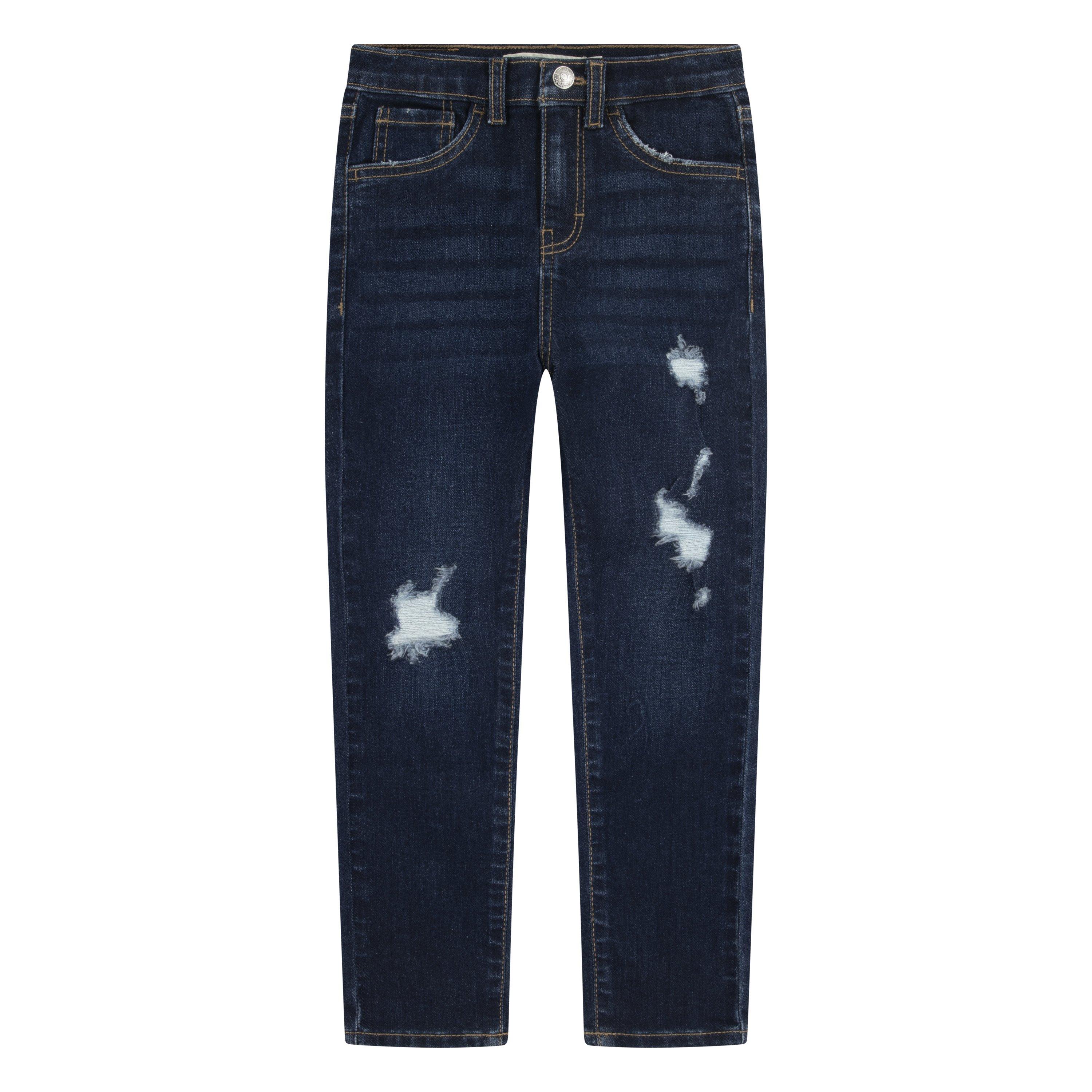Levi's Little Girls' 720 High Rise Super Skinny Dk Wash Dk Blue Denim Jeans - DK BLUE
